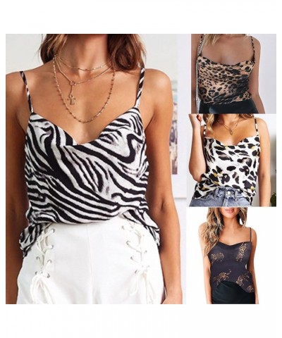 Womens Sexy Vest Sleeveless Sequin Tank Tops Casual V Neck Tunic Tees Solid Cami Blouses Loose Comfy Shirts U-navy $7.66 Tanks