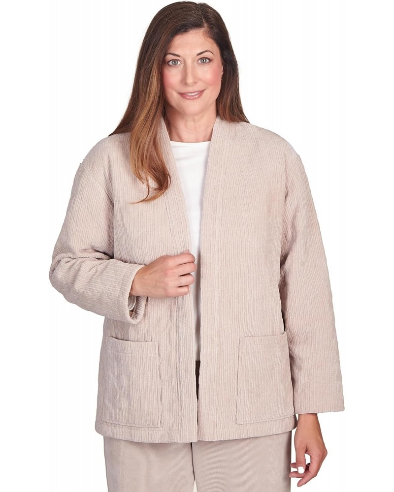 Women's Quilted Chenille Corduroy Jacket Size L Fawn $23.46 Jackets