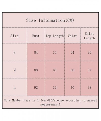 Women Skirt 2 Piece Outfit Set Sexy Y2k Fairy Slim Sleeveless Crop Top Mini Skirt Matching Set Club Party Dress Set M Coffee ...