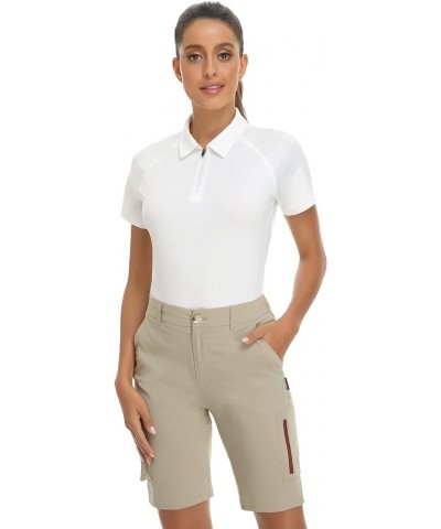 Women's Short Sleeve Golf Shirt Moisture Wicking Athletic Golf Polo Shirts Tennis Shirts Dry Fit White $17.00 Shirts