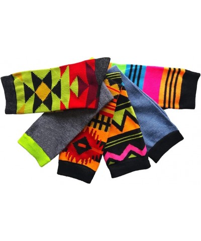 Women's 12 Pairs Lightweight Colorful Patterned Crew Socks Available In Sizes African Design Socks $11.25 Socks