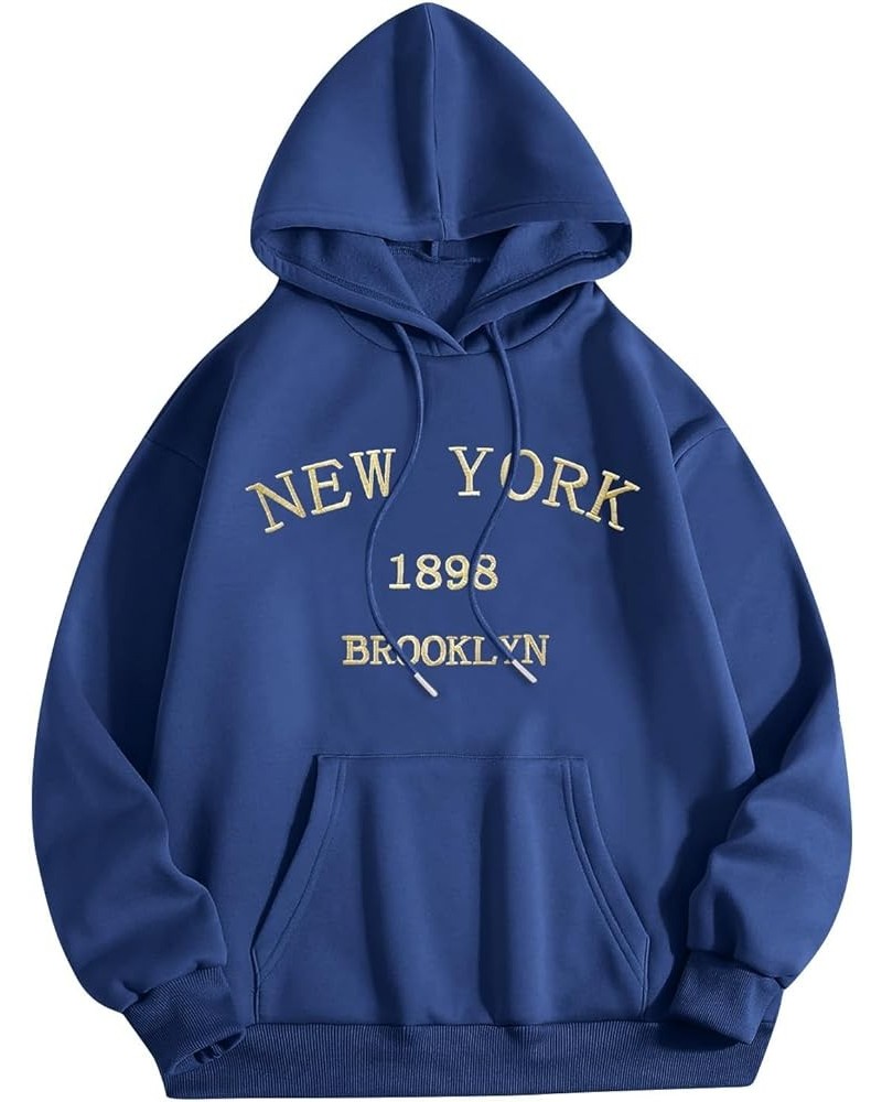 New York Los Angeles California Hoodies Womens Casual Oversize Hoodies Women Hooded Womens Hoodies Pullover Chicago Blue-b $1...