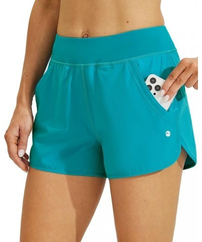 Women's 3" Swim Board Shorts Swimming Bottoms with Brief Liner Quick Dry UPF 50+ X-Large Atoll $16.32 Swimsuits