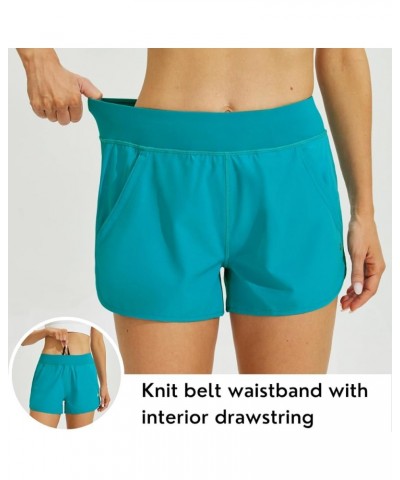 Women's 3" Swim Board Shorts Swimming Bottoms with Brief Liner Quick Dry UPF 50+ X-Large Atoll $16.32 Swimsuits