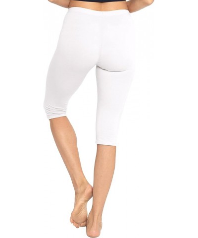 Women's Biker and Knee Length Leggings - 2 Pack | S - 7X Leggings White $14.99 Leggings