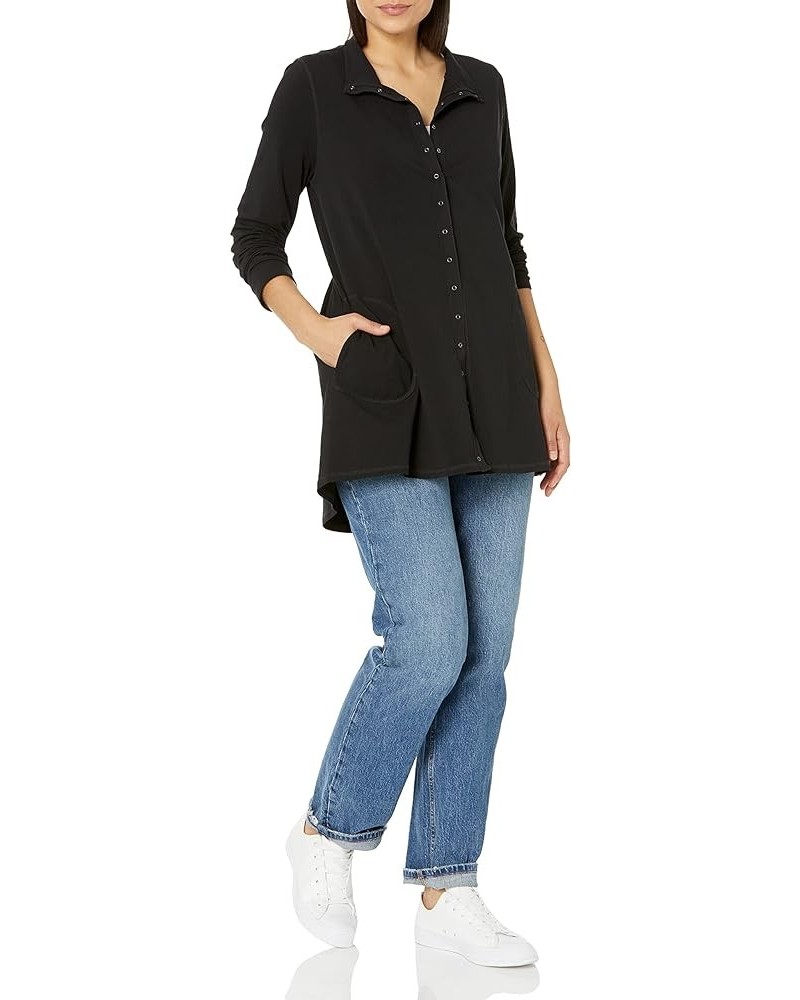 Women's Perfect Knit Snap Jacket Black Onyx $48.12 Jackets