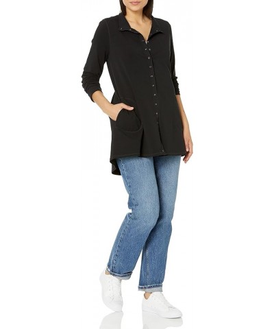 Women's Perfect Knit Snap Jacket Black Onyx $48.12 Jackets