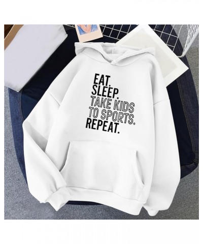 Teen Girls Hoodies Heart Long Sleeve Hooded Sweatshirts Solid Color Pullover Tops Outwear L07-white $6.06 Others