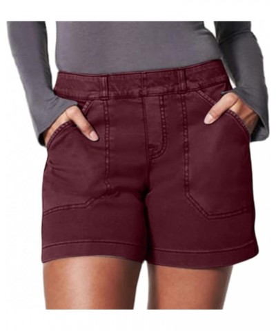 Kelinia Shorts, 2023 New Women's Stretch Twill Shorts, Liudraka Fashion Twill Shorts 4'' Red $19.19 Shorts