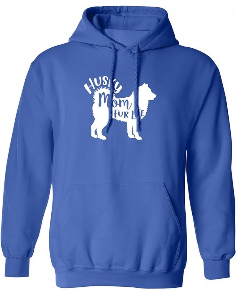 Husky Mom Fur Life Adult Hooded Sweatshirt Royal $19.44 Hoodies & Sweatshirts