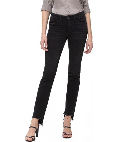 Flying Monkey, Mid Rise Straight Jeans, Black Black $35.70 Jeans