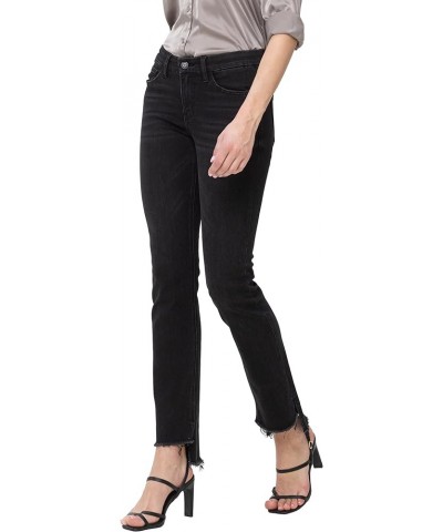 Flying Monkey, Mid Rise Straight Jeans, Black Black $35.70 Jeans