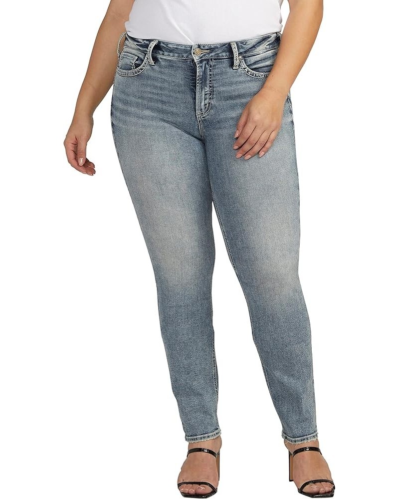 Women's Plus Size Suki Mid Rise Curvy Fit Straight Leg Jeans Med Wash Ecf289 $26.15 Jeans