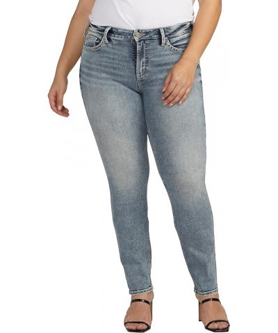 Women's Plus Size Suki Mid Rise Curvy Fit Straight Leg Jeans Med Wash Ecf289 $26.15 Jeans