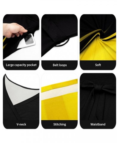 Plus Size Dress for Women - 3/4 Sleeve V Neck Printing Maxi Dresses for Women （XL-6XL） Gradient Black Yellow $23.00 Dresses