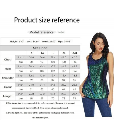 Women's Sleeveless Sparkle Shimmer Camisole Vest Sequin Tank Tops Wine Red $11.27 Tanks