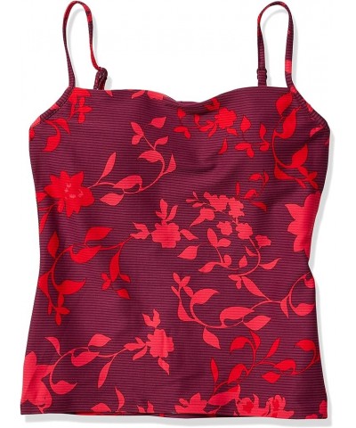 Women's Square Neck Tankini Top Swimsuit Florence Boysenberry $13.59 Swimsuits