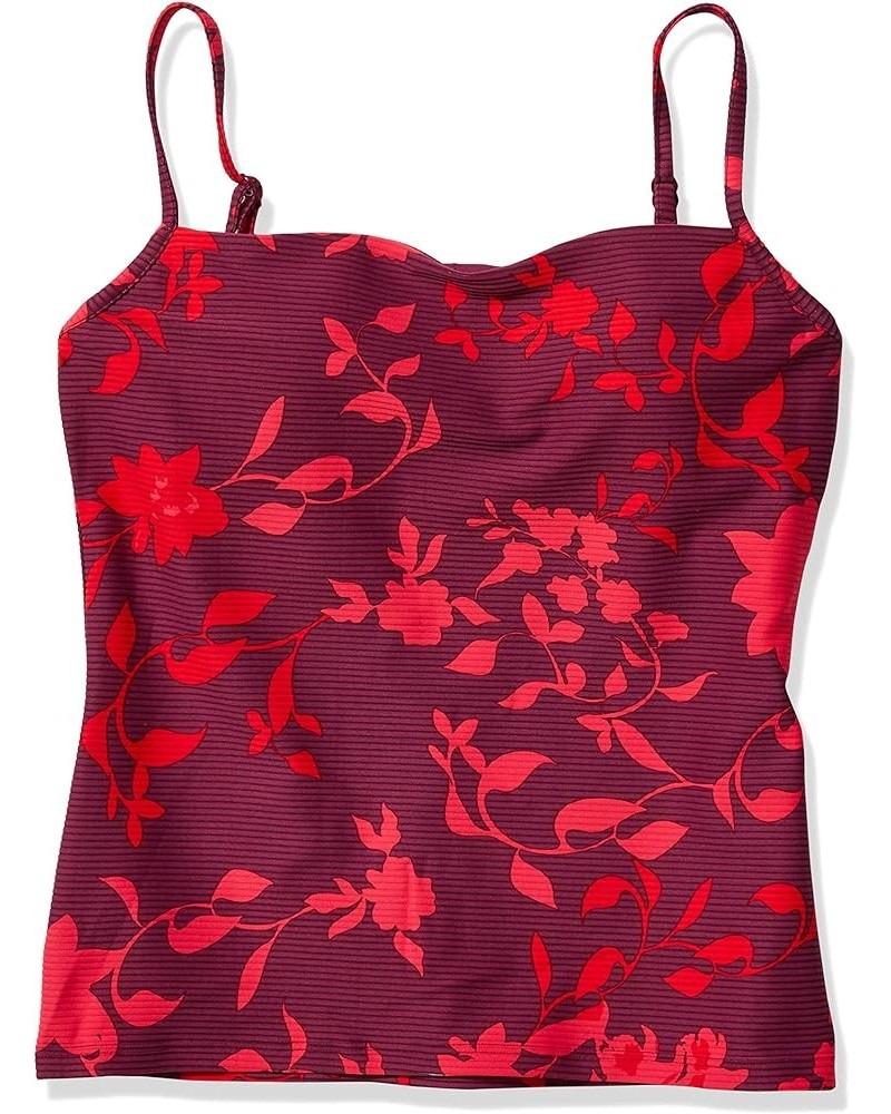 Women's Square Neck Tankini Top Swimsuit Florence Boysenberry $13.59 Swimsuits