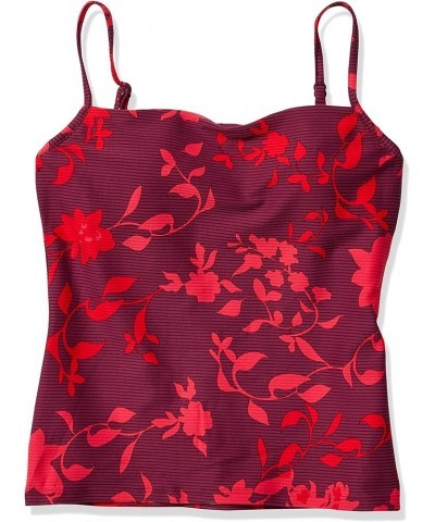 Women's Square Neck Tankini Top Swimsuit Florence Boysenberry $13.59 Swimsuits