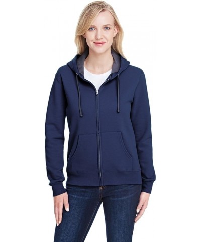 LSF73R Women's Sofspun Full-Zip Hooded Sweatshirt J. Navy $18.69 Activewear