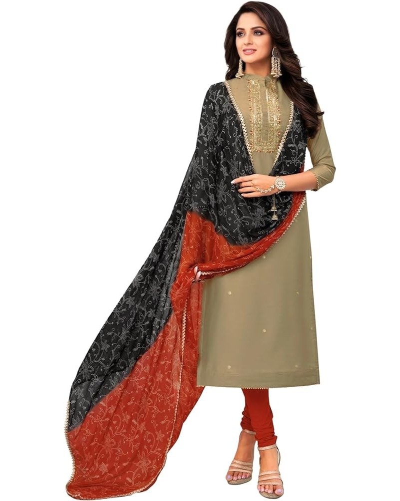 Salwar Kameez Ready to Wear Plus Size Salwar Suit Set Indian Ethnic Dresses for Women Maroon & Grey $28.04 Suits