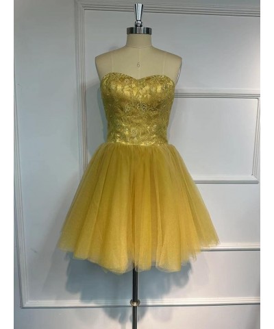 Strapless Short Tulle Homecoming Dresses for Teens Lace Prom Dresses for Women Beaded A Line Party Cocktail Dresses Wine $34....