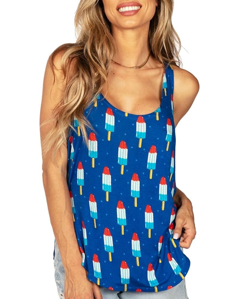 4th of July Tank Tops for Women - Women’s Patriotic Shirts for Summer, The Beach and Music Festivals Sweet Liberty (Blue) $15...