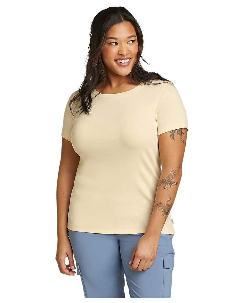 Women's Favorite Short-Sleeve Crewneck T-Shirt Petite Sorbet $12.96 T-Shirts