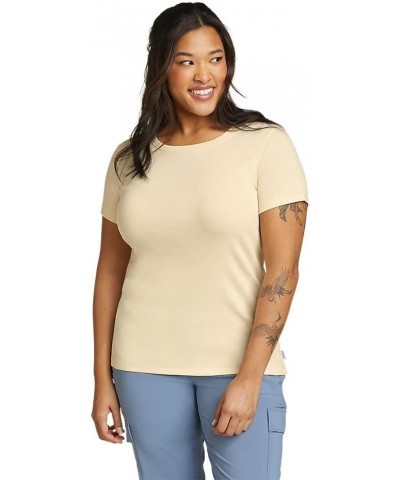 Women's Favorite Short-Sleeve Crewneck T-Shirt Petite Sorbet $12.96 T-Shirts