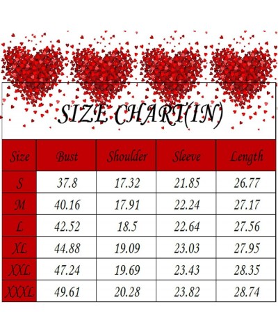 Womens Clothing, Valentines Day Red Heart Printed Button Down V Neck Tops Fall Casual Loose Fit Long Sleeve Shirts 1-watermel...