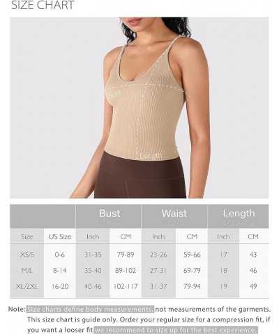 Women's Crop 4 Piece V-Neck Seamless Tank Ribbed Strappy Cropped Camisole Tops Charcoal-1 Pack $10.25 Tanks