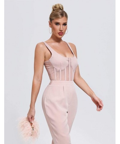 Jelley Jumpsuit Fashion Suit Set Pink $40.79 Suits