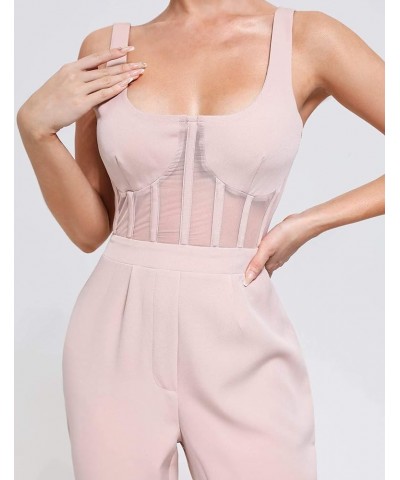 Jelley Jumpsuit Fashion Suit Set Pink $40.79 Suits