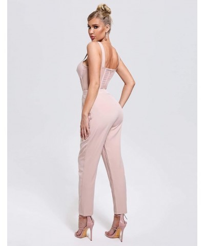 Jelley Jumpsuit Fashion Suit Set Pink $40.79 Suits